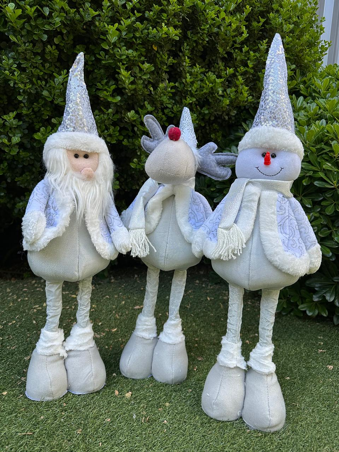 Pack 3 Muñecos Navideños Patas Largas Pascuero 65 Cm 3