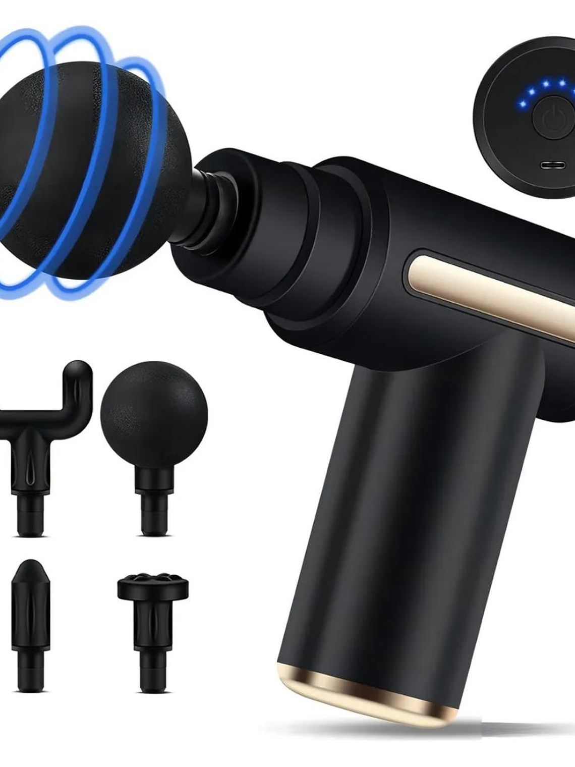 Masajeador Muscular Pistola Masaje Miofascial Color Negro 2