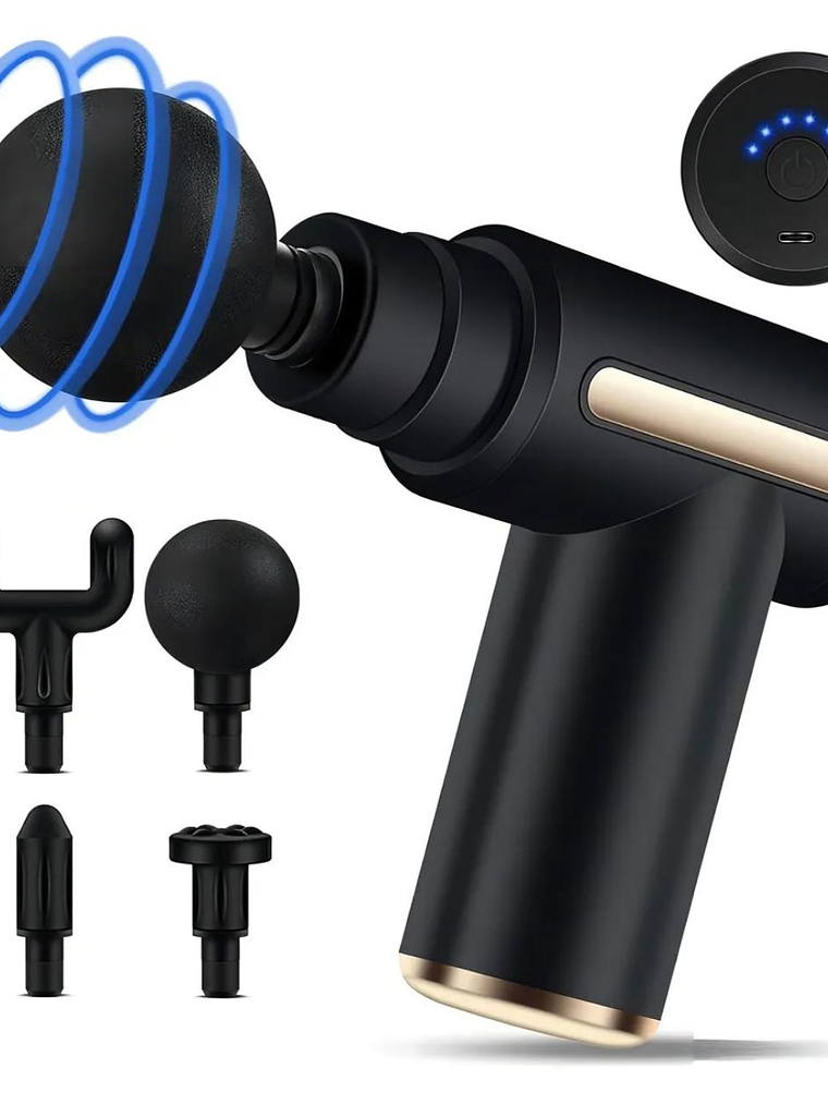 Masajeador Muscular Pistola Masaje Miofascial Color Negro 2