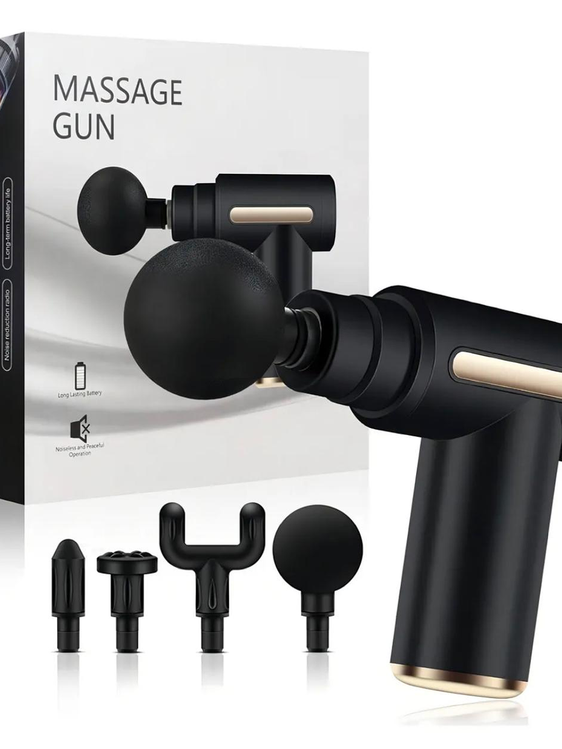 Masajeador Muscular Pistola Masaje Miofascial Color Negro 3