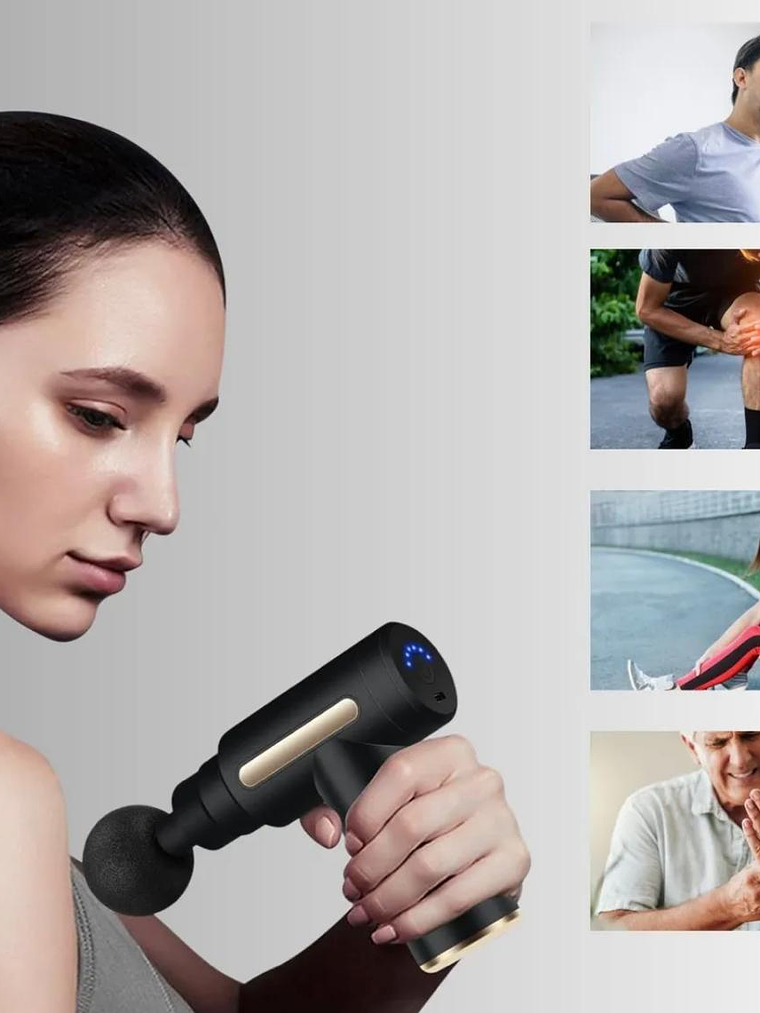 Masajeador Muscular Pistola Masaje Miofascial Color Negro 4