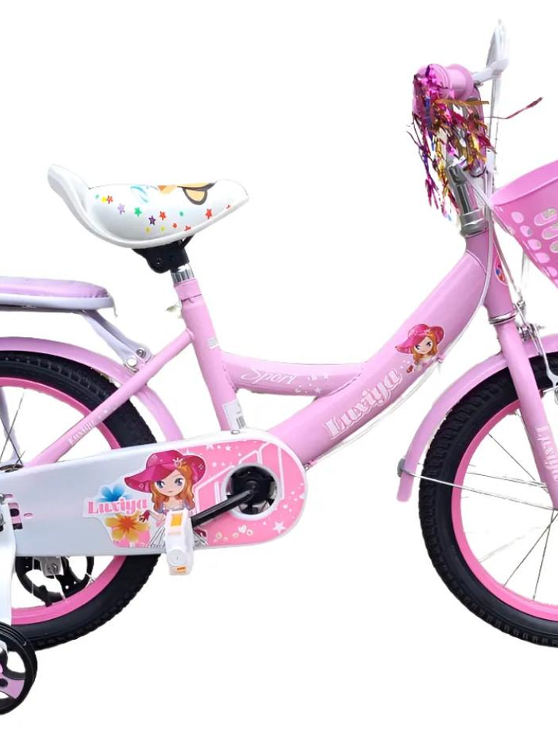 Bicicleta Aro 16 Infantil Con Ruedas De Aprendizaje Rosa 16 