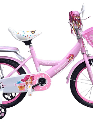 Bicicleta Aro 16 Infantil Con Ruedas De Aprendizaje Rosa 16 