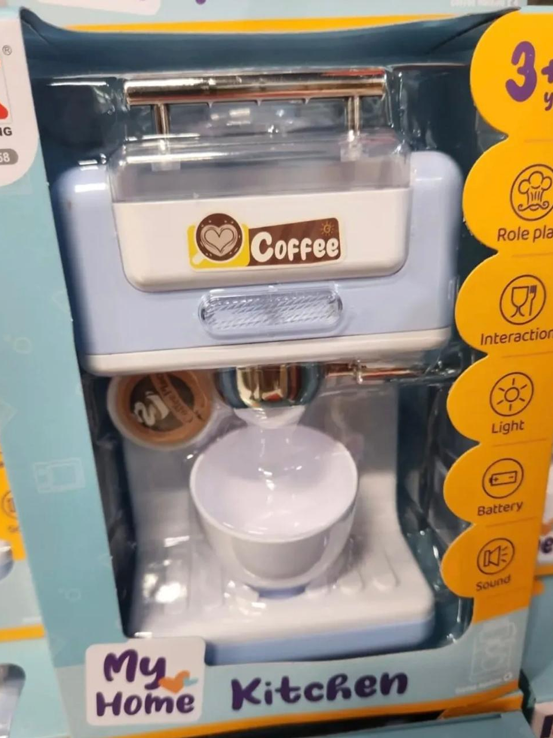 Maquina De Cafe Expreso Cafetera De Juguete Niñ@s Celeste 3