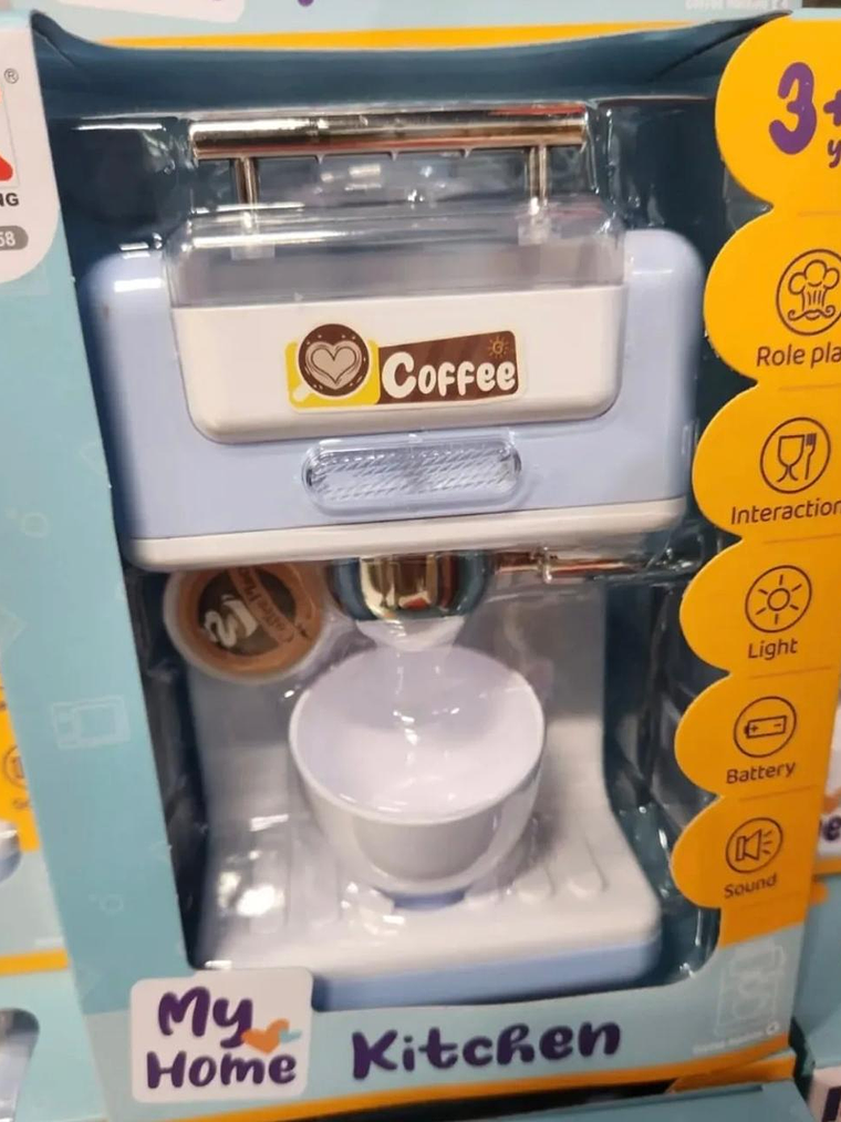 Maquina De Cafe Expreso Cafetera De Juguete Niñ@s Celeste 3