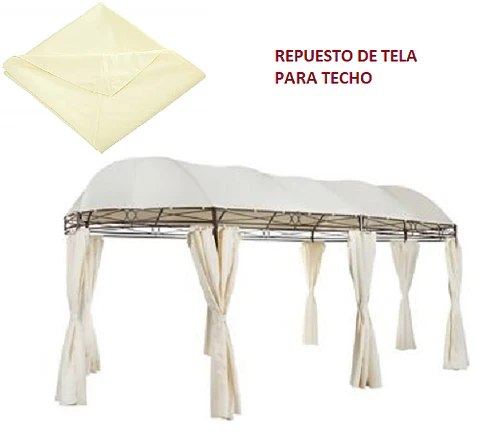 Repuesto Techo Tela Para Toldo Pérgola 6x3 Mts Oval Homeparts