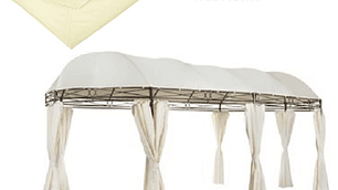 Repuesto Techo Tela Para Toldo Pérgola 6x3 Mts Oval Homeparts