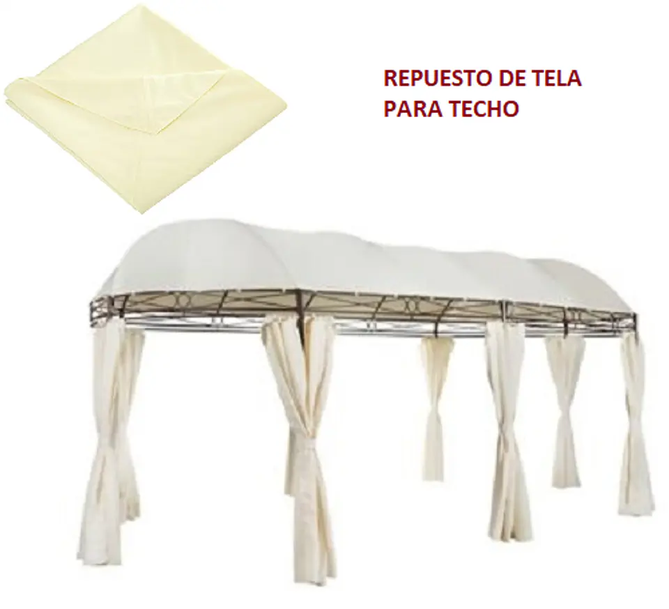 Repuesto Techo Tela Para Toldo Pérgola 6x3 Mts Oval Homeparts 2