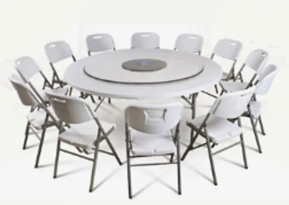 MESA PLEGABLE 150CM DIAMETRO 3