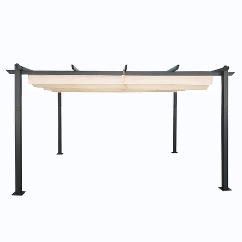 Pérgola Retráctil de Aluminio 4x3 Metros Homeparts