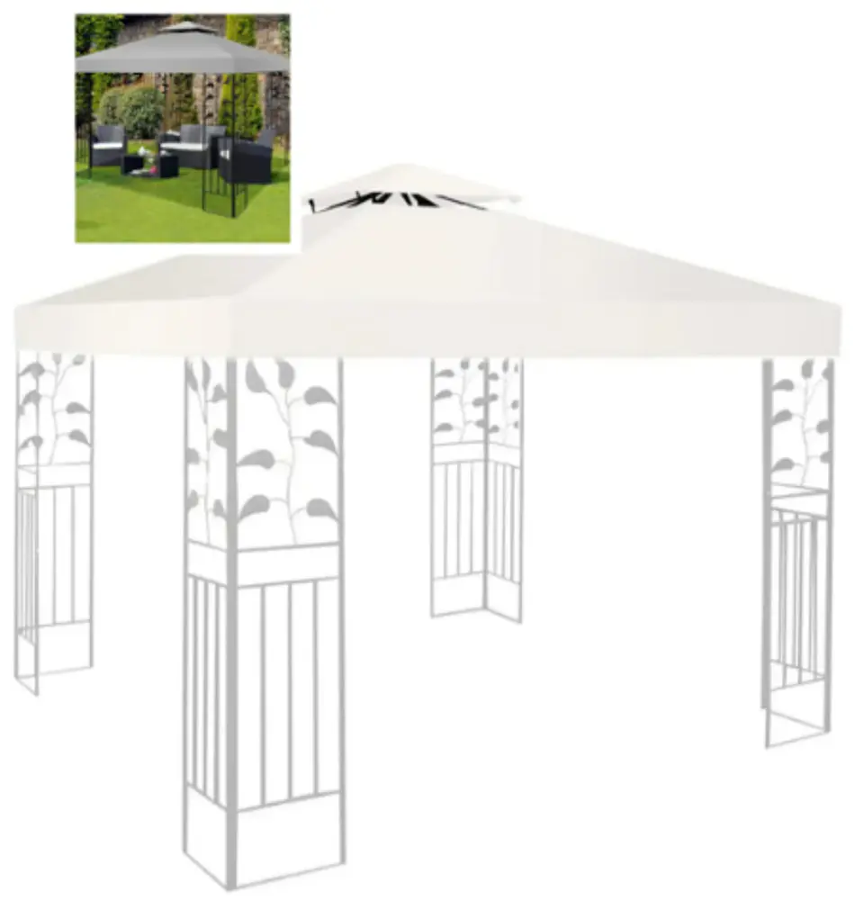 Repuesto de Techo para Toldo Pérgola 3,25x3,25 mt Panel esquinado Homeparts 3