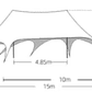 Carpa Toldo Estrella 10 x 15 metros – Altura 4 m | Gran Cobertura y Máxima Resistencia - Miniatura 3