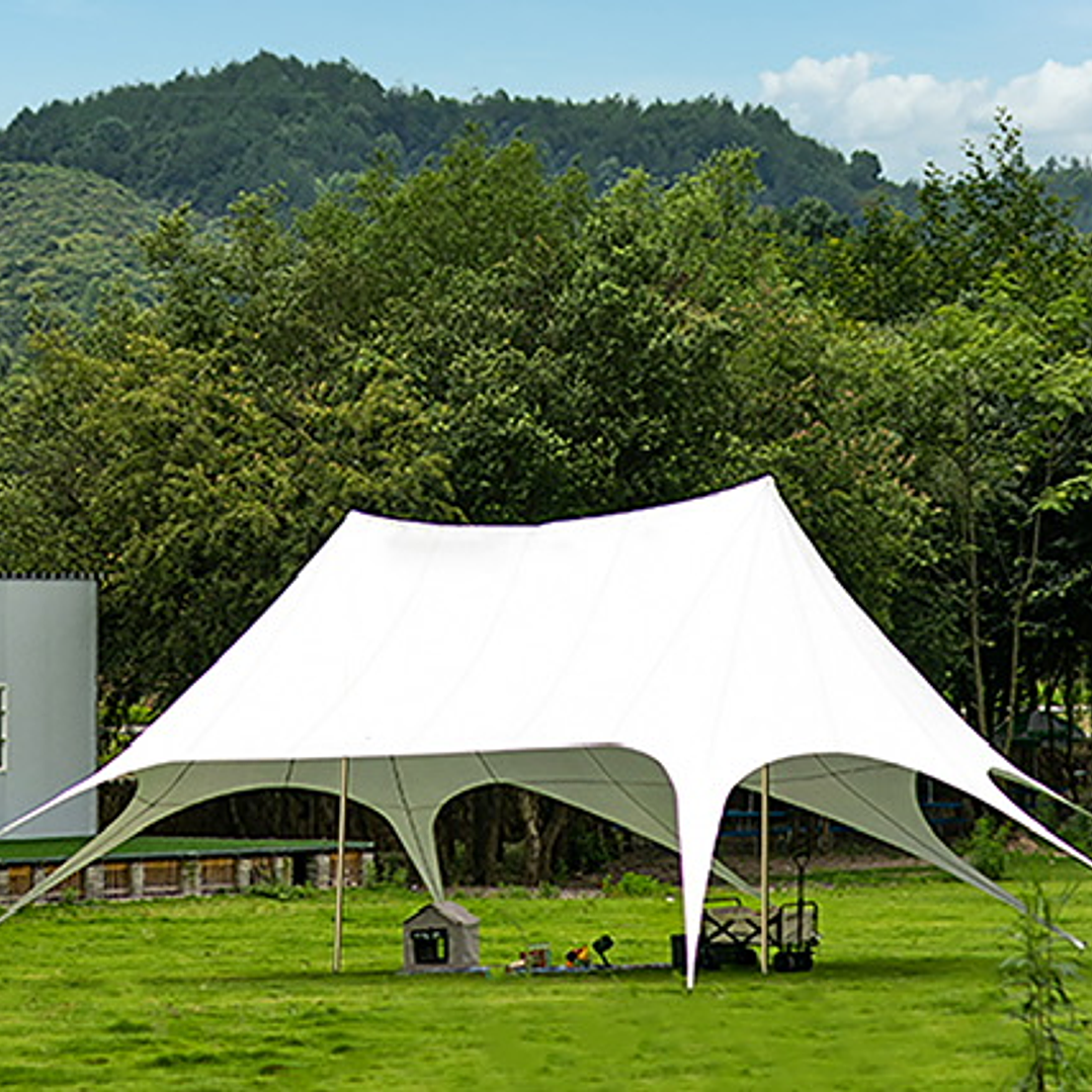PREVENTAS - Carpa Toldo Estrella 10 x 15 metros – Altura 4 m | Gran Cobertura y Máxima Resistencia 1