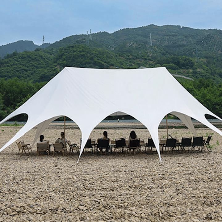 PREVENTAS - Carpa Toldo Estrella 10 x 15 metros – Altura 4 m | Gran Cobertura y Máxima Resistencia 6