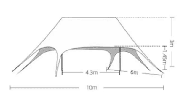 Carpa Toldo Estrella 10 x 6 metros 3