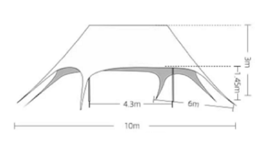 Carpa Toldo Estrella 10 x 6 metros 3