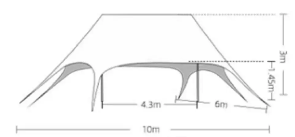 Carpa Toldo Estrella 10 x 6 metros 3