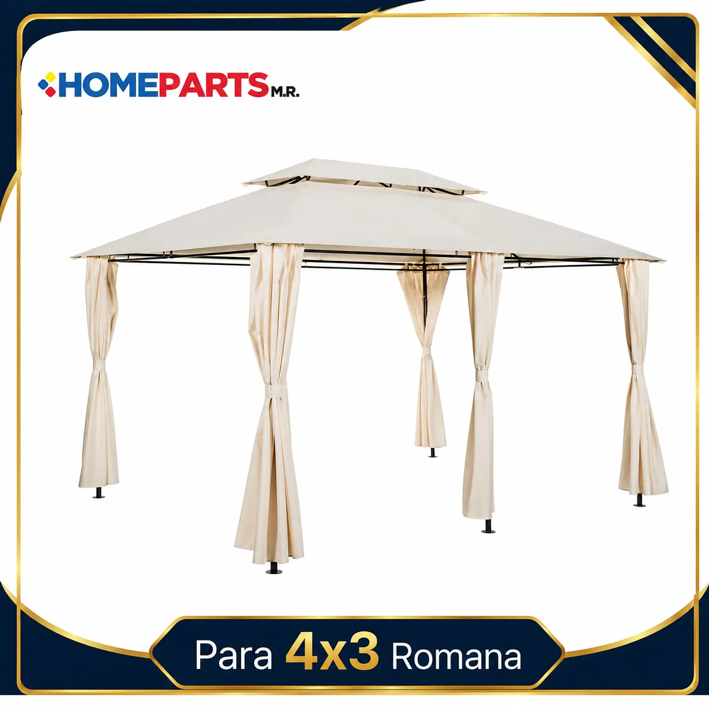 Repuesto de Techo para Toldo Pérgola 4x3 mts. Romana 3