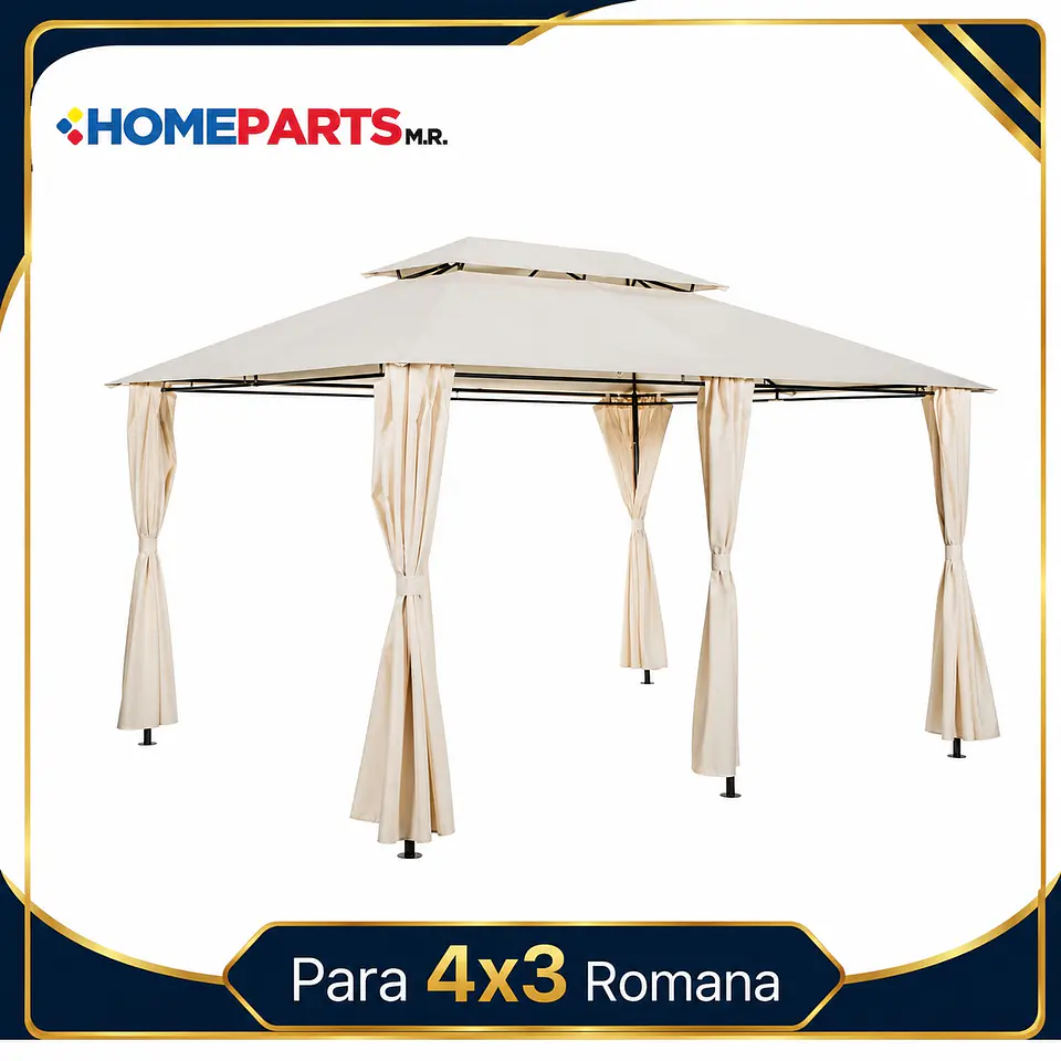 Repuesto de Techo para Toldo Pérgola 4x3 mts. Romana 3