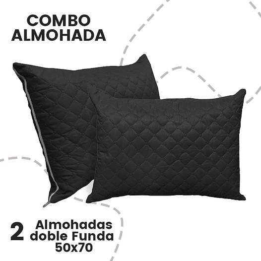 COMBO 2 Almohadas+2 Protector Almohada 50cm*70cm 2