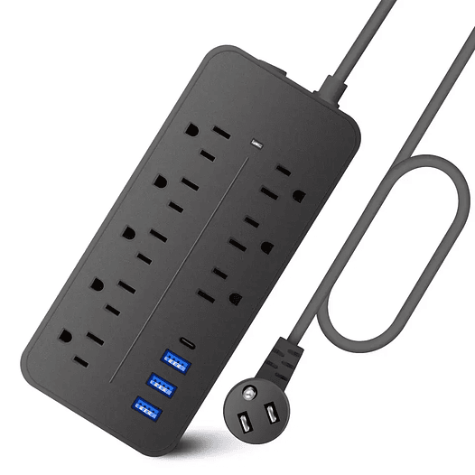 Multitoma Regulador de Voltaje 8 puertos, 3 USB y 1 Tipo C 6