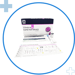 Test Covid-19 Marca Abbott, Deteccion de Antigenos Nasofaringeos (Caja 25 Unidades)