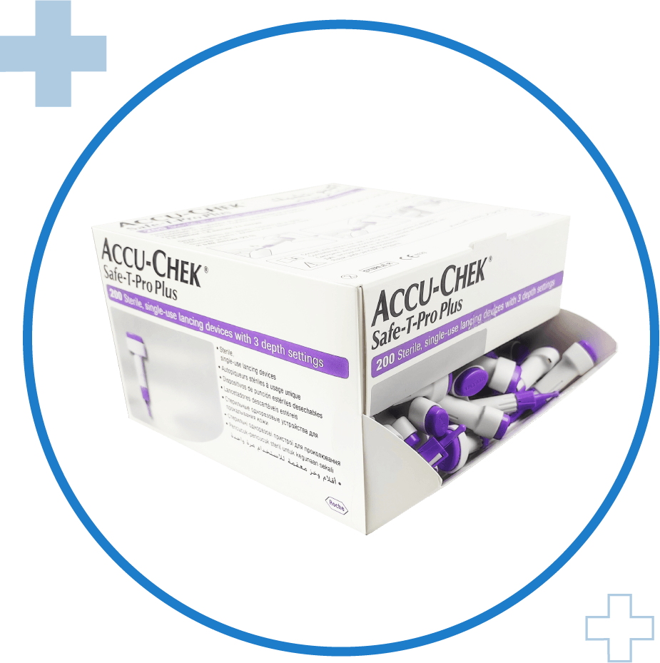 Lancetas Accu-Chek Safe T Pro Plus 200 unidades