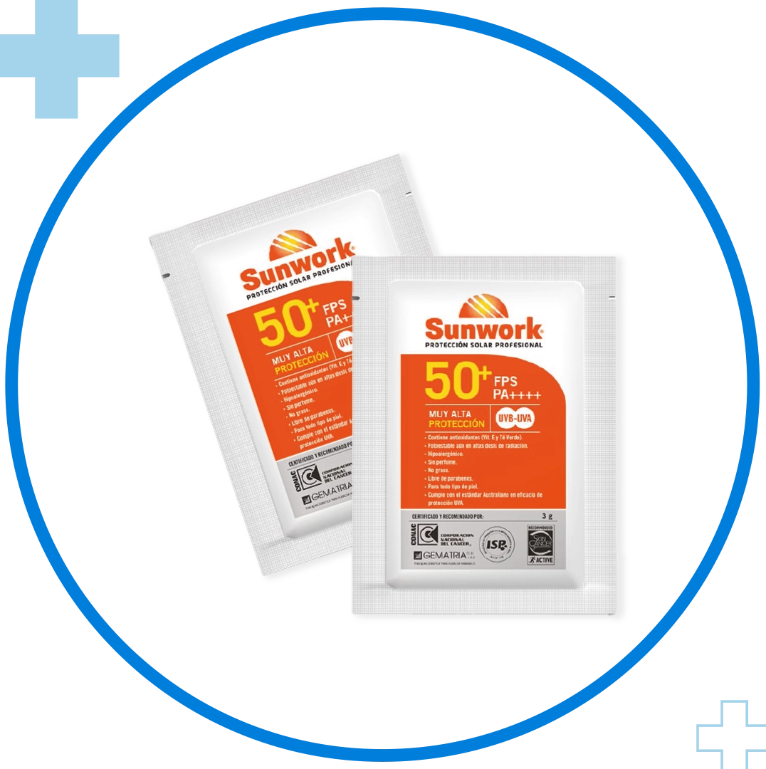Protector Solar Sunwork Gel FPS 50+ 3gr