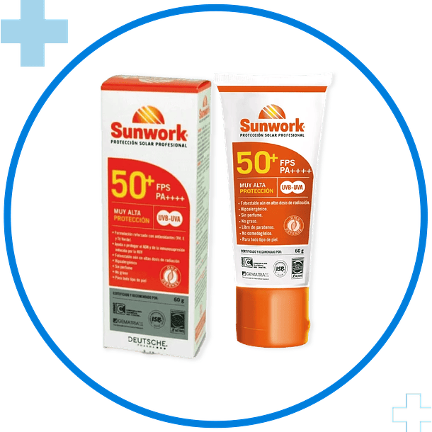 Protector Solar Sunwork Gel FPS 50+ 60gr 1