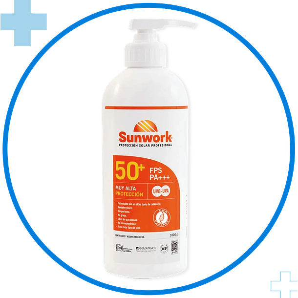 Protector Solar Sunwork Gel FPS 50+ 60gr 3