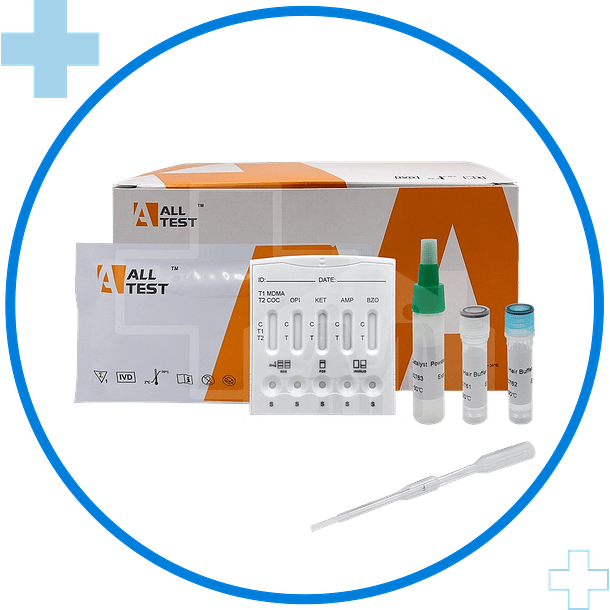 Test de Droga en Pelo Casete - 6 Drogas - Caja 10 und 1