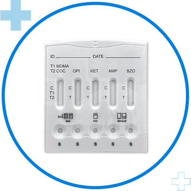 Test de Droga en Pelo Casete - 6 Drogas - Caja 10 und 2