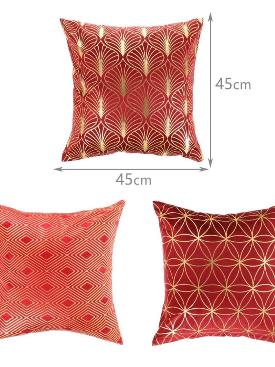 Pack De 3 Fundas De Cojin De Navidad, 45x45cm 4