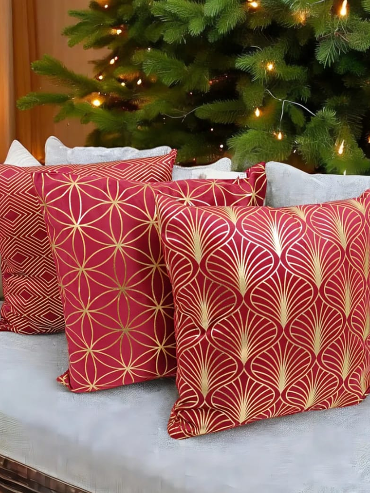 Pack De 3 Fundas De Cojin De Navidad, 45x45cm 3