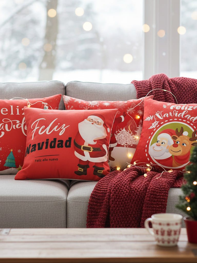 Set de 2 Fundas de Cojin, Navideñas. 1
