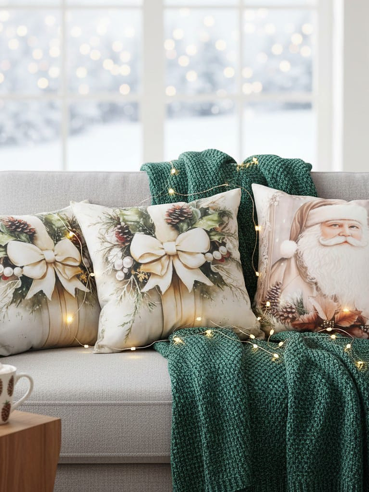 Set de 2 Fundas de Cojin, Navideñas 45x45Cm 1