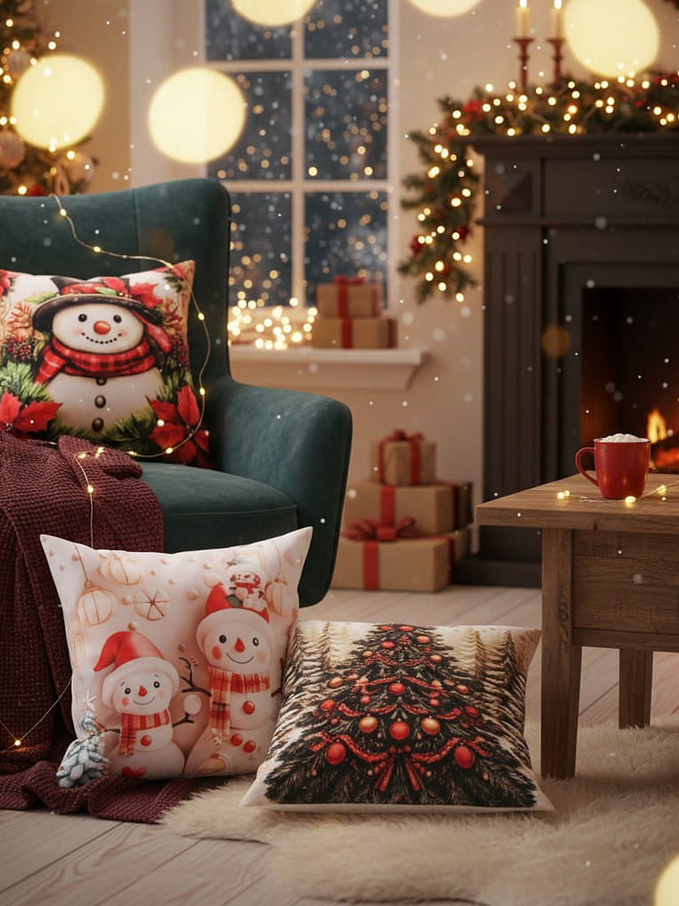 Pack de 2 Fundas de Cojin Navideñas. 4