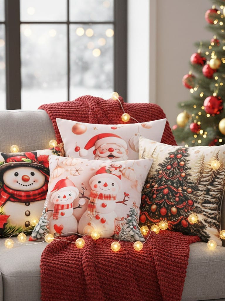 Pack de 2 Fundas de Cojin Navideñas. 1