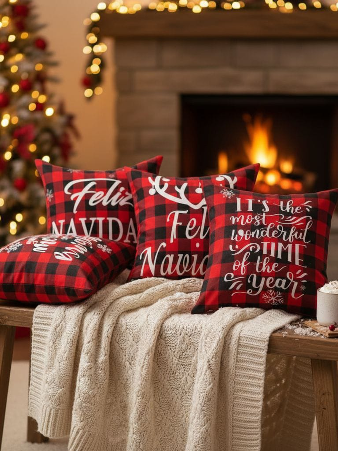 Set de 2 Fundas de Cojin, Navideñas. 1