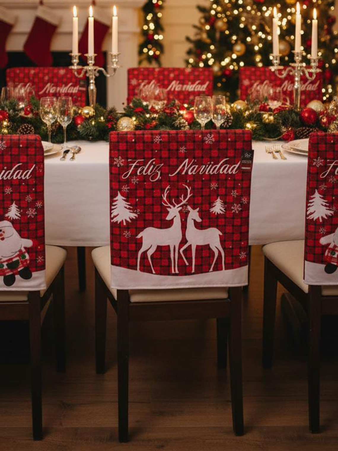 Fundas Navideñas para silla, Set de 3 Unidades. 2