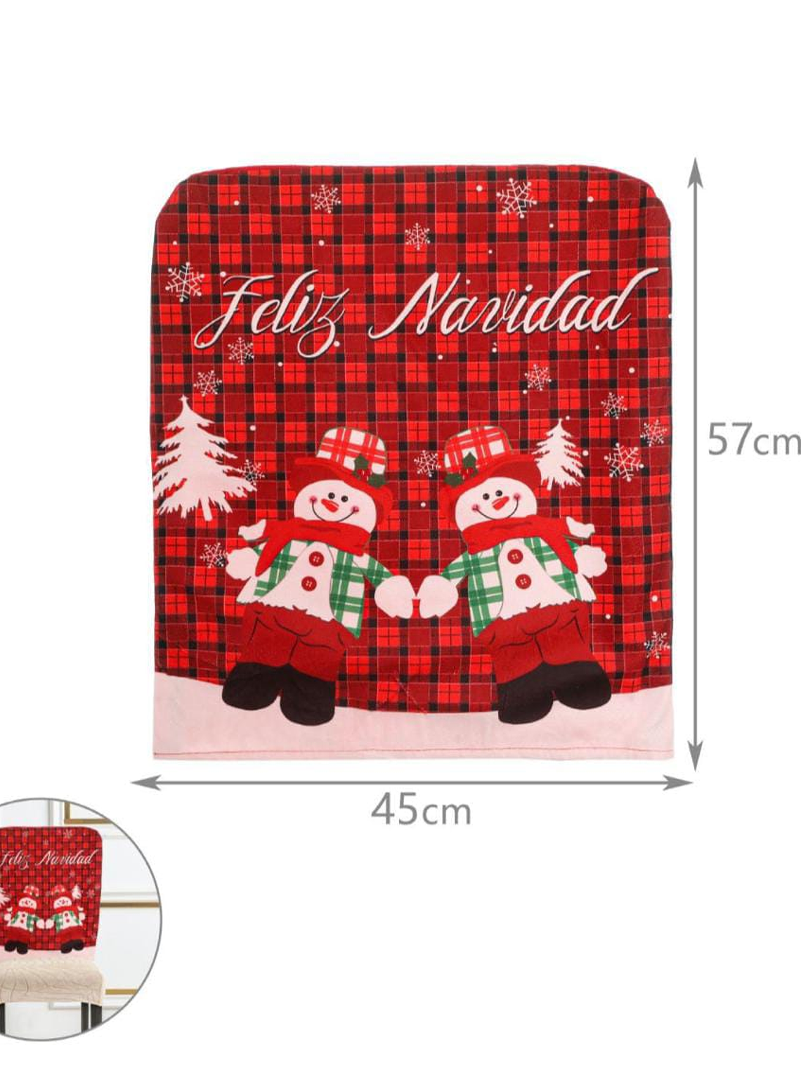Fundas Navideñas para silla, Set de 3 Unidades. 3