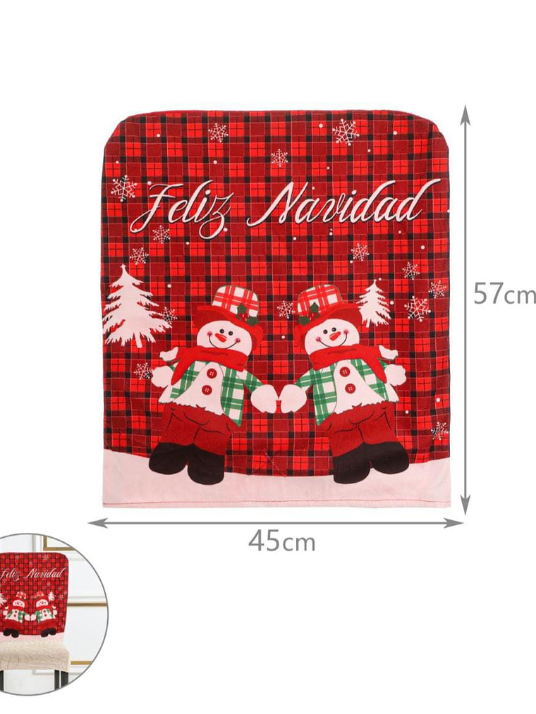 Fundas Navideñas para silla, Set de 3 Unidades. 3