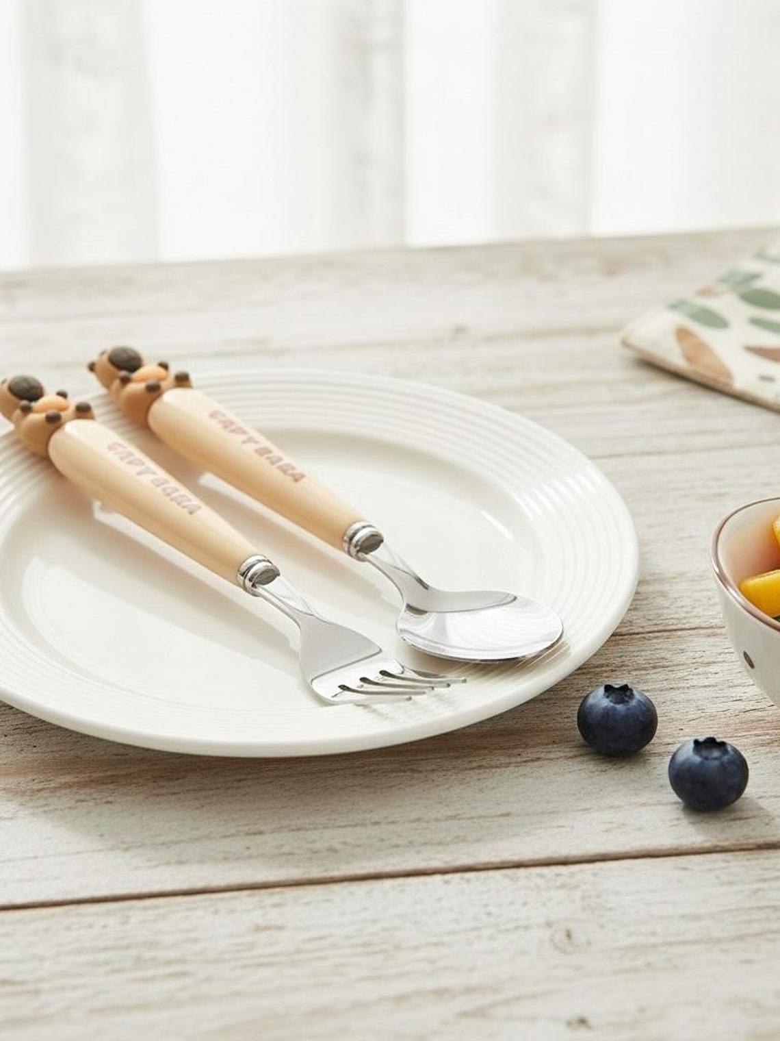 3 Juegos de Cubiertos Infantil, 18x3Cm, Modelo de Capibara. 4