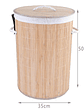 Cesto-Canasto de bambú para Ropa, Redondo. - Miniatura 2