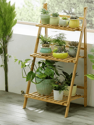 Estanteria En Bambú De 3 Niveles Premium Excelente Acabado 97X49X39cm