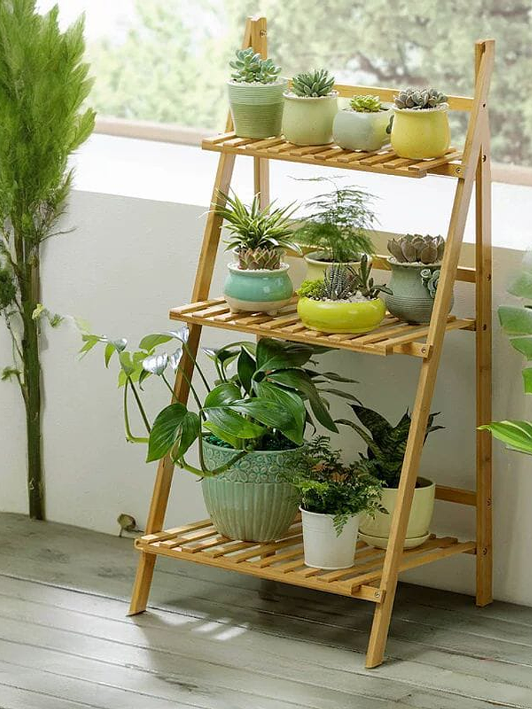 Estanteria En Bambú De 3 Niveles Premium Excelente Acabado 97X49X39cm 2