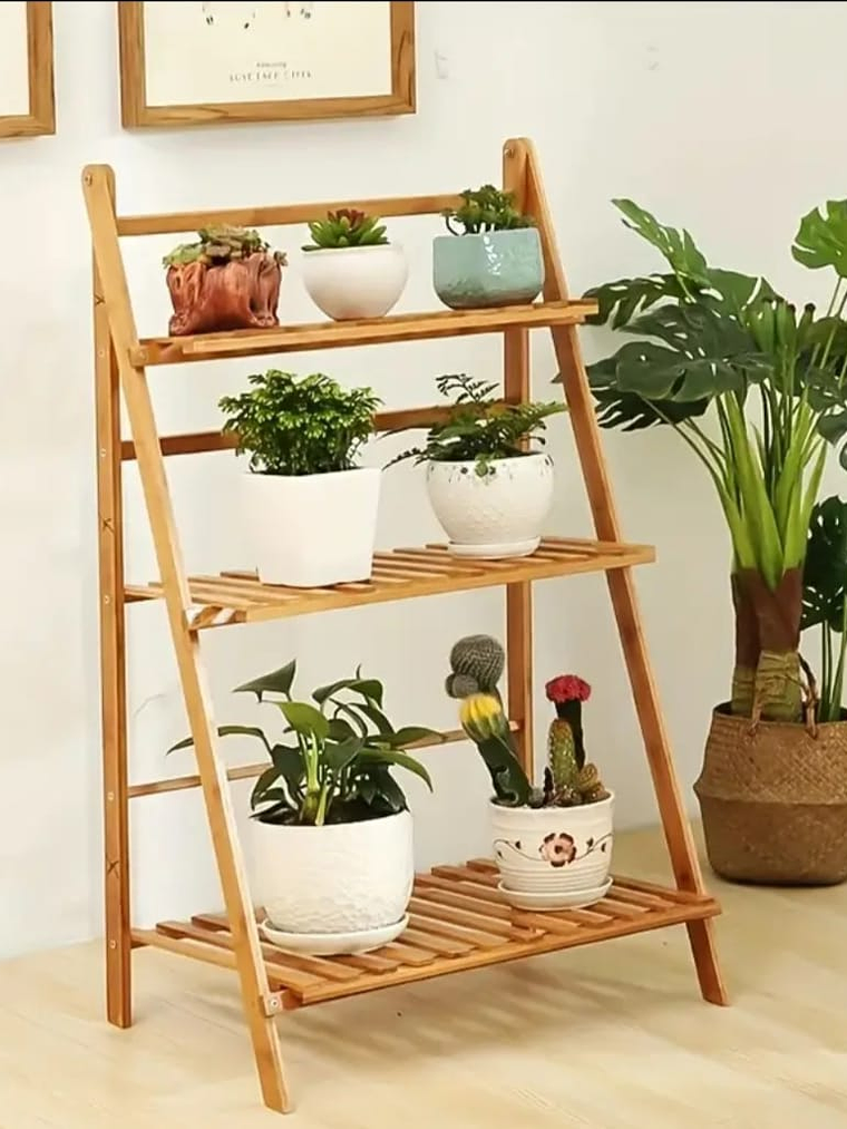 Estanteria En Bambú De 3 Niveles Premium Excelente Acabado 97X49X39cm 3