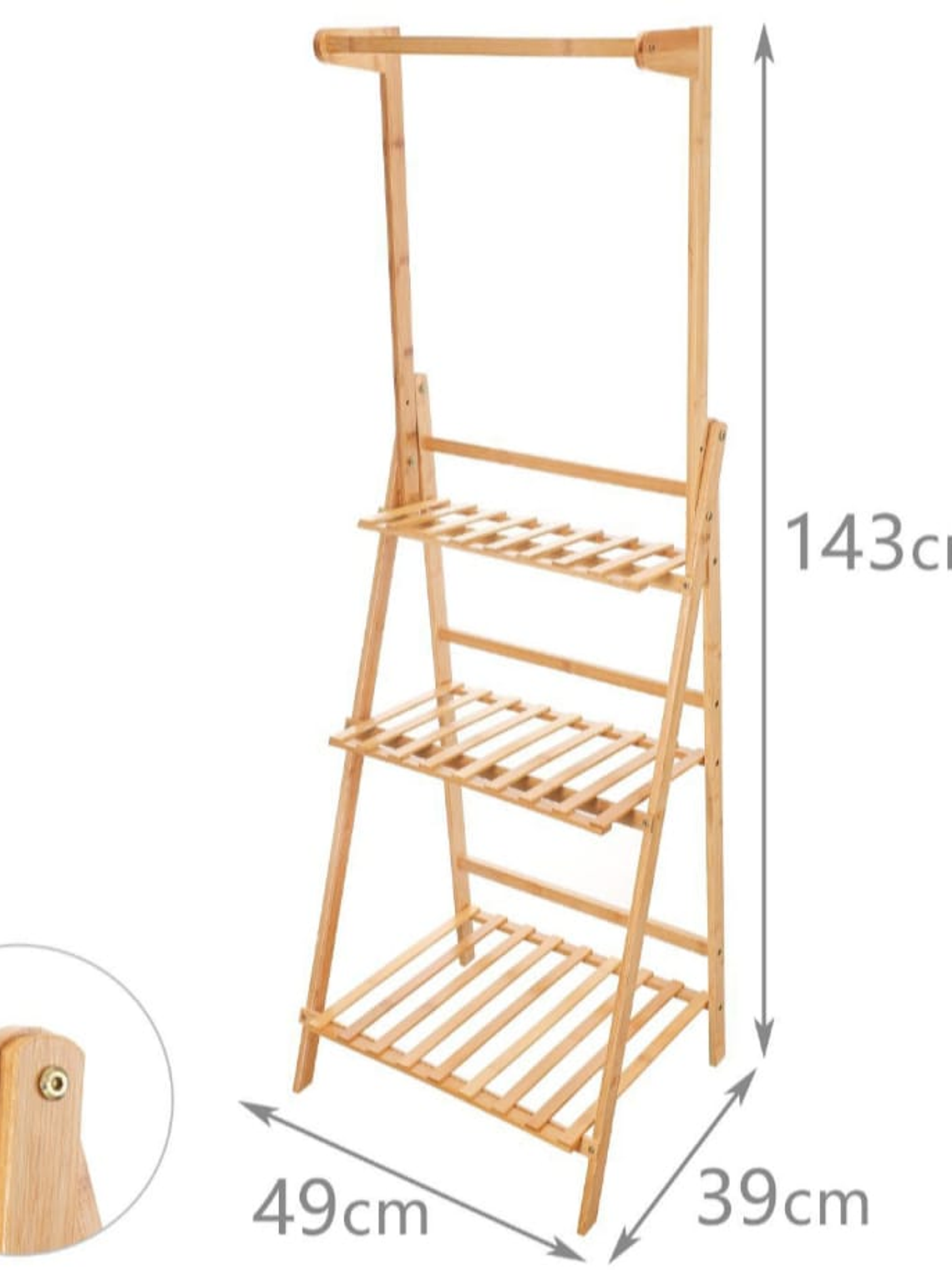 Estanteria De Bambú Premium Excelente Acabado 143x49x39cm 3