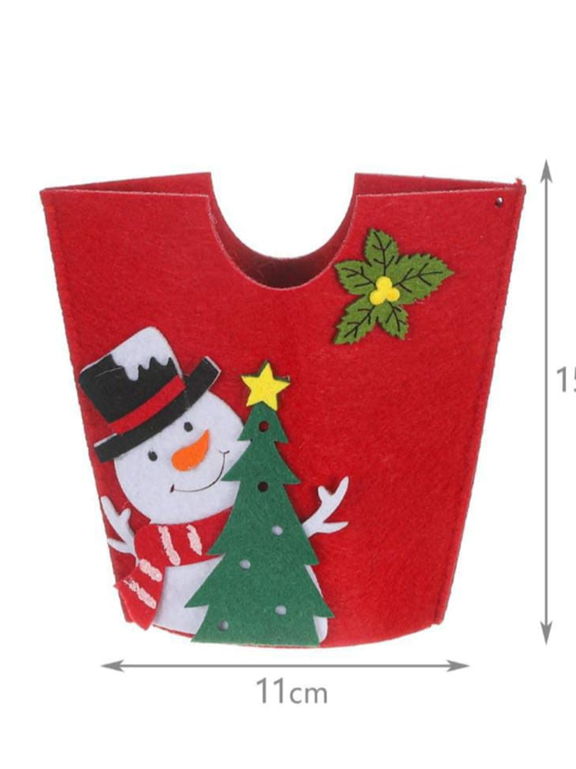 Pack de 2 Canastas de Fieltro Decoración de Navidad Diseño Variados 3