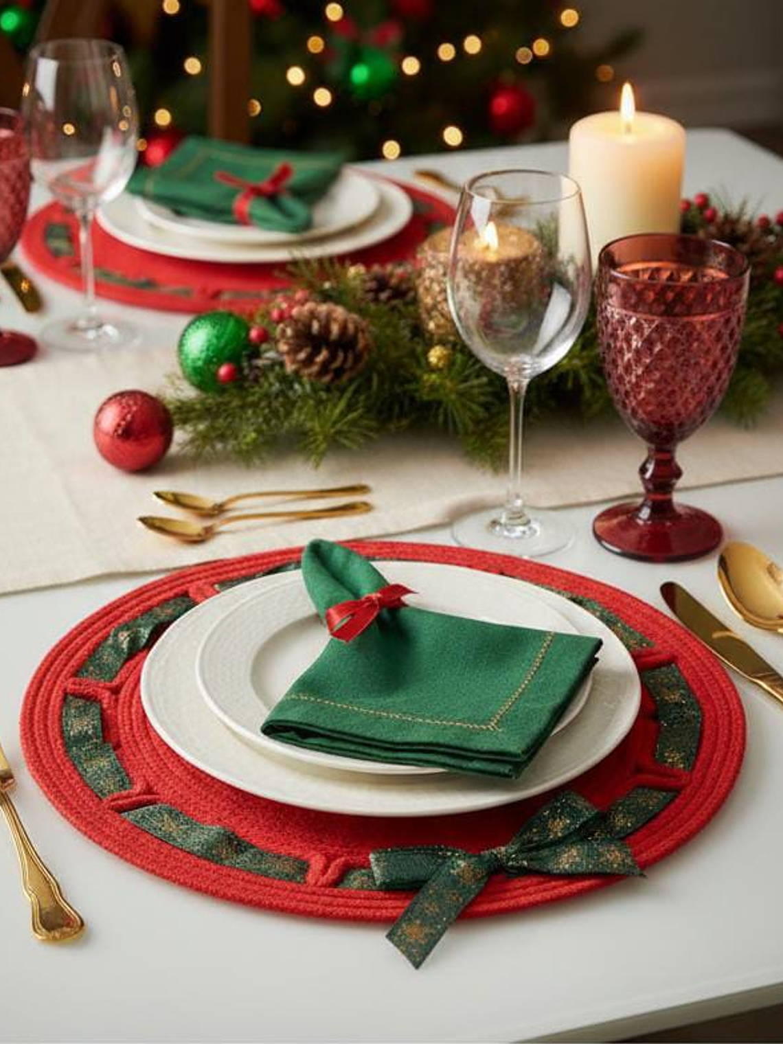 Pack de 2 Individuales Premium Decorativos de Navidad 38cm 1